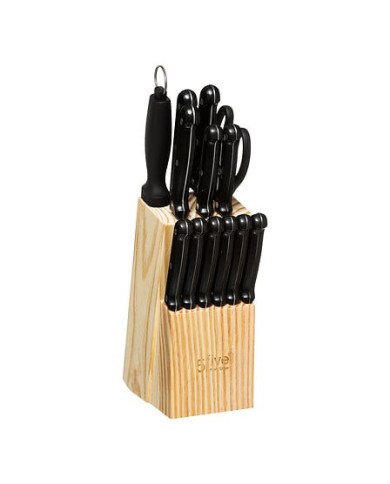 Bloc cuisine 11 couteaux et accessoires Essentiel Black