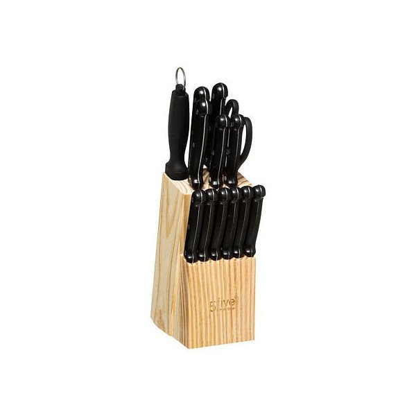 Bloc cuisine 11 couteaux et accessoires Essentiel Black