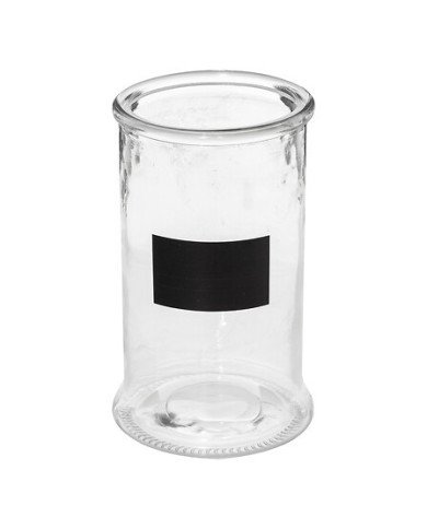 Bocal 1,6 L en verre avec étiquette ardoise