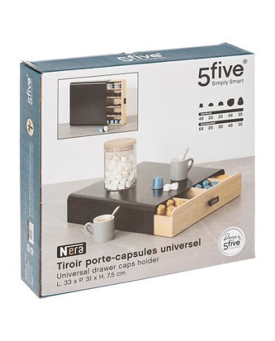 Porte capsules tiroir Naturéo avec séparateurs