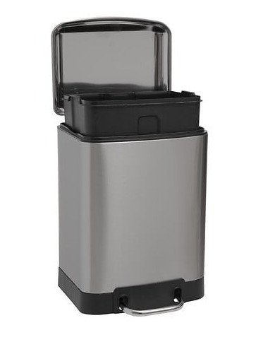 Poubelle à pédale 6 L Ariane en métal inox