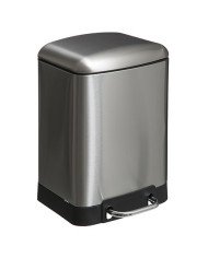 Poubelle à pédale 6 L Ariane en métal inox