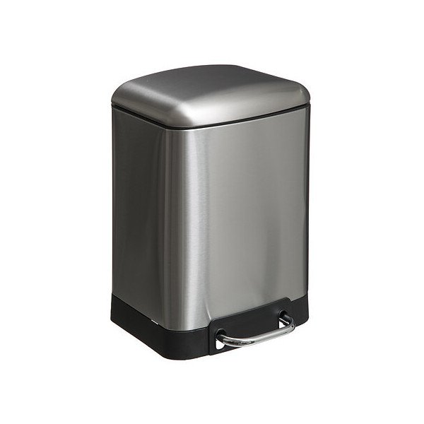 Poubelle à pédale 6 L Ariane en métal inox