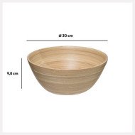 Grand saladier en bambou naturel 30 cm