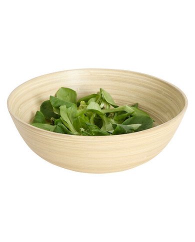 Saladier en bambou naturel diamètre 25 cm