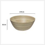 Saladier en bambou naturel diamètre 25 cm