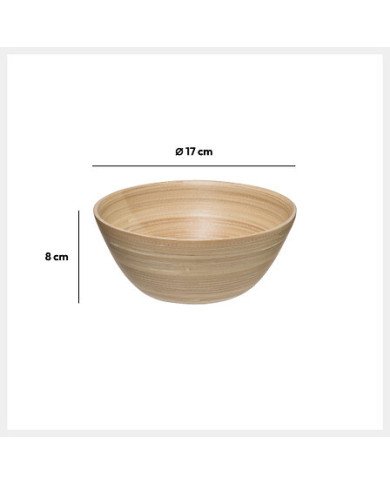 Petit saladier en bambou naturel 17 cm