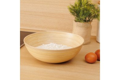 Petit saladier en bambou naturel 17 cm