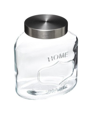 Grand bocal Home 2,5 L verre et inox