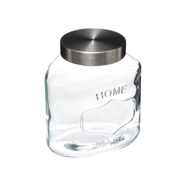Grand bocal Home 2,5 L verre et inox