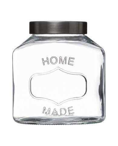 Grand bocal Home 2,5 L verre et inox
