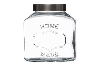 Grand bocal Home 2,5 L verre et inox