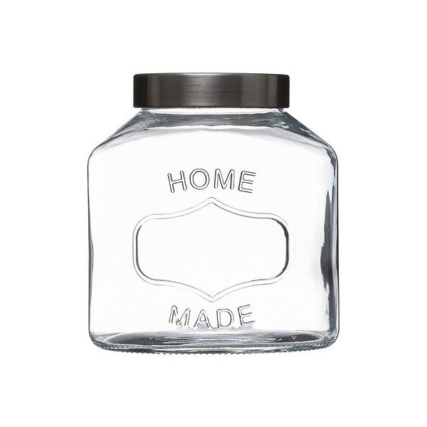 Grand bocal Home 2,5 L verre et inox