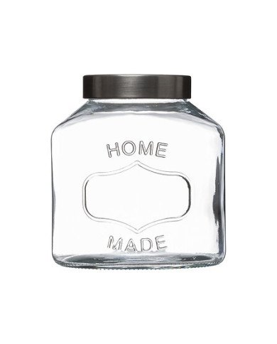 Bocal Home 1 L verre et inox