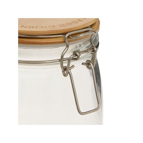 Grand bocal Wording 2 L verre et bois