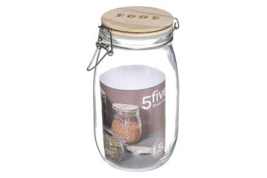 Bocal Wording 1,5 L verre et bois