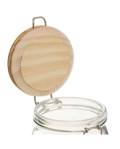 Bocal Wording 1,5 L verre et bois