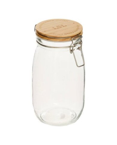 Bocal Wording 1,5 L verre et bois