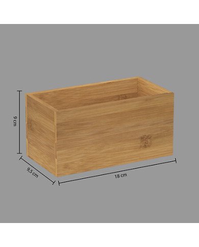 Plateau de rangement rectangle Tidy Smart S en bambou