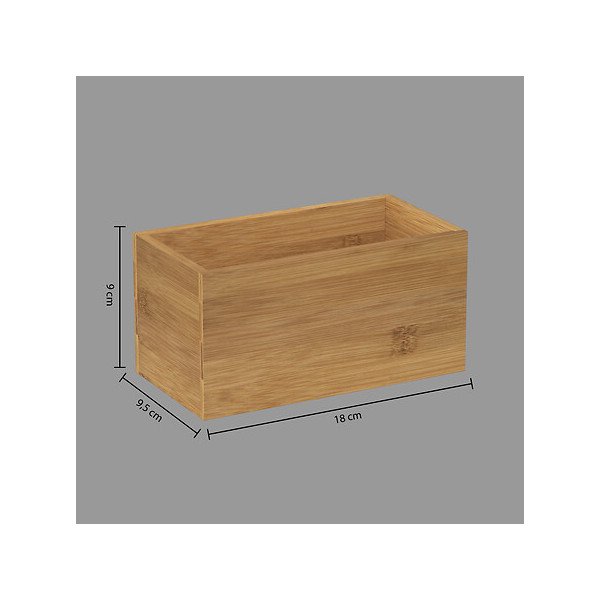 Plateau de rangement rectangle Tidy Smart S en bambou