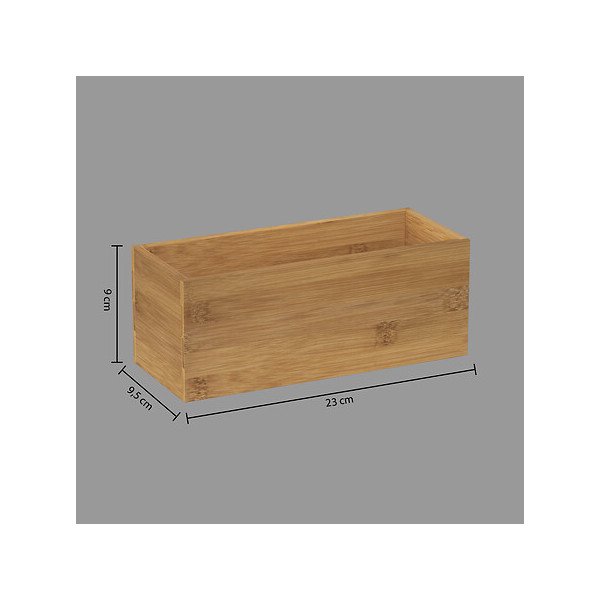 Plateau de rangement rectangle Tidy Smart L en bambou