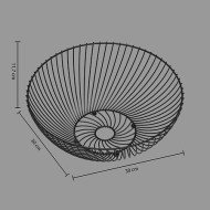 Corbeille à fruits noire torsadée 30 cm