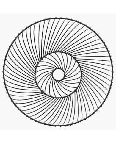 Corbeille à fruits noire torsadée 30 cm