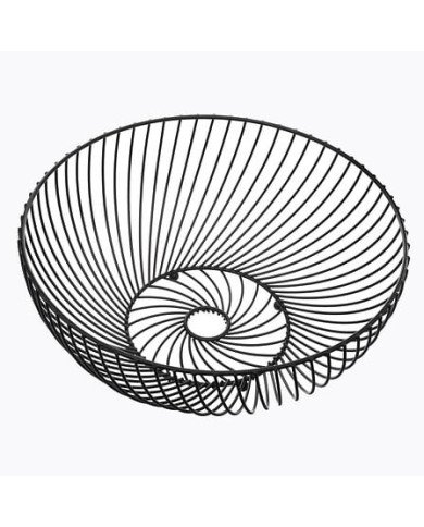 Corbeille à fruits noire torsadée 30 cm