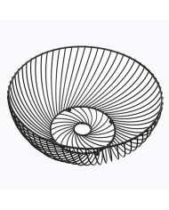 Corbeille à fruits noire torsadée 30 cm