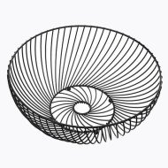 Corbeille à fruits noire torsadée 30 cm