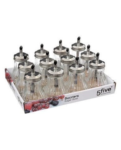 Sucrier en verre et inox – Design élégant