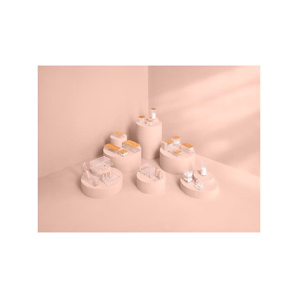 Distributeur disques coton Selena en bambou