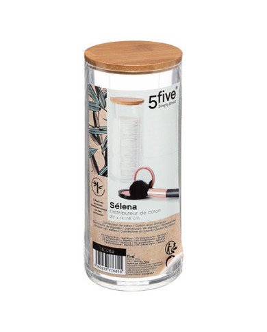 Distributeur disques coton Selena en bambou