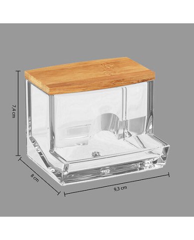 Distributeur à cotons-tiges Selena en bambou