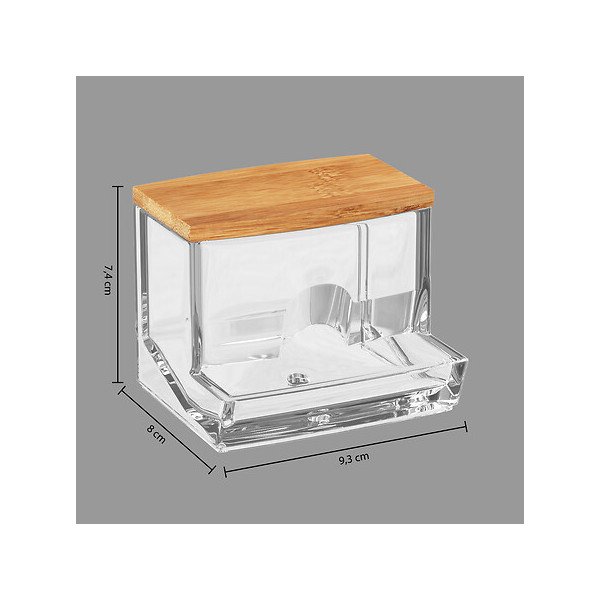 Distributeur à cotons-tiges Selena en bambou