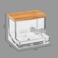 Distributeur à cotons-tiges Selena en bambou