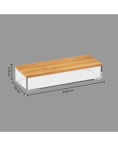 Boîte de rangement rectangulaire Selena M en bambou