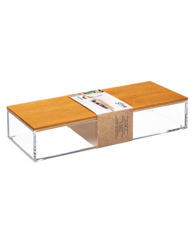 Boîte de rangement rectangulaire Selena M en bambou