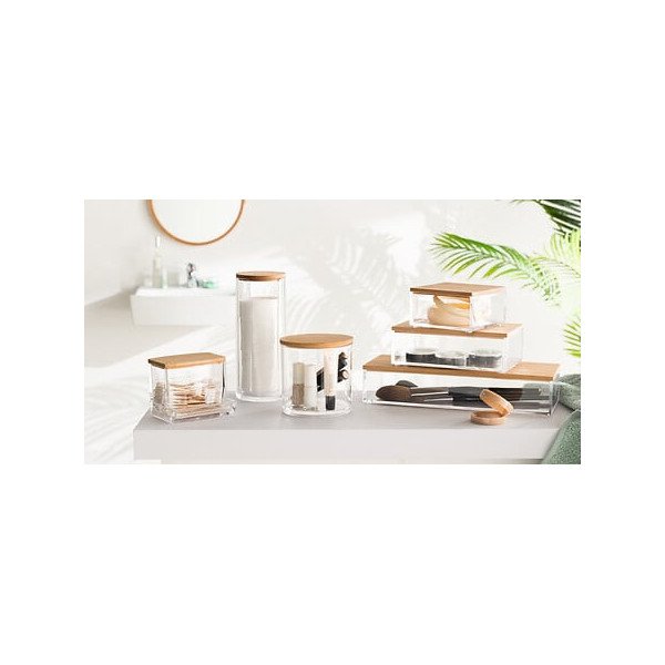 Boîte de rangement carrée Selena S en bambou