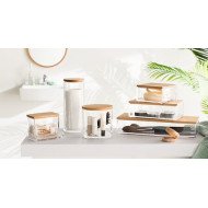 Boîte de rangement carrée Selena S en bambou