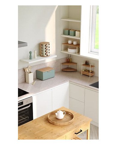 Lot de 4 ustensiles en bambou avec pot