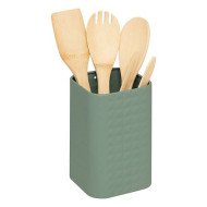 Lot de 4 ustensiles en bambou avec pot