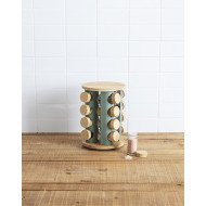 Rack rotatif 16 pots à épices Sensia avec support bambou