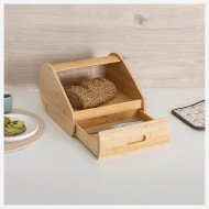 Boîte à pain format tiroir en bambou