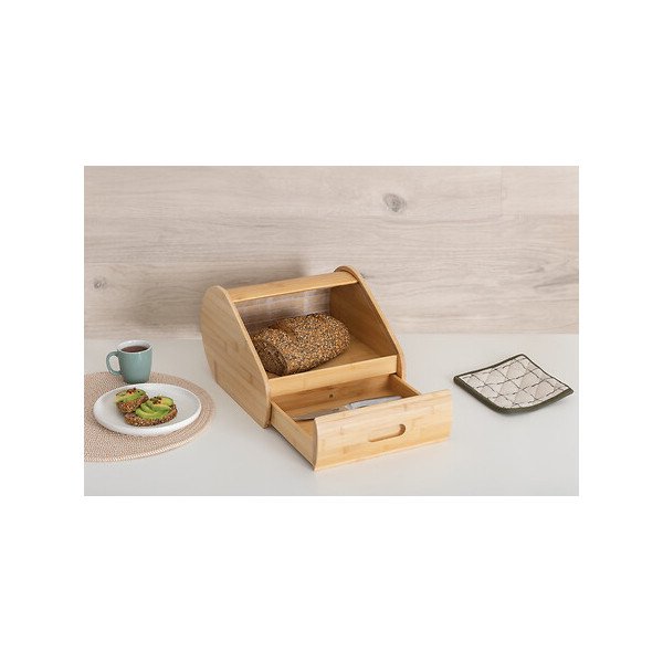 Boîte à pain format tiroir en bambou