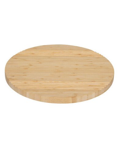 Plateau tournant rainuré en bambou