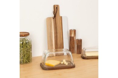 Boîte à fromage Harmony avec couvercle acacia