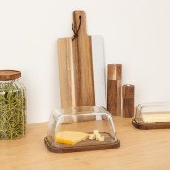Boîte à fromage Harmony avec couvercle acacia