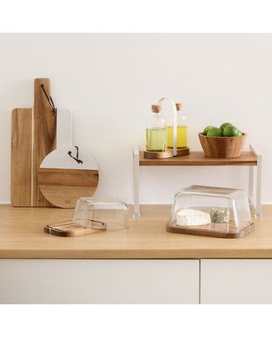 Boîte à fromage Harmony avec couvercle acacia