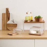 Boîte à fromage Harmony avec couvercle acacia